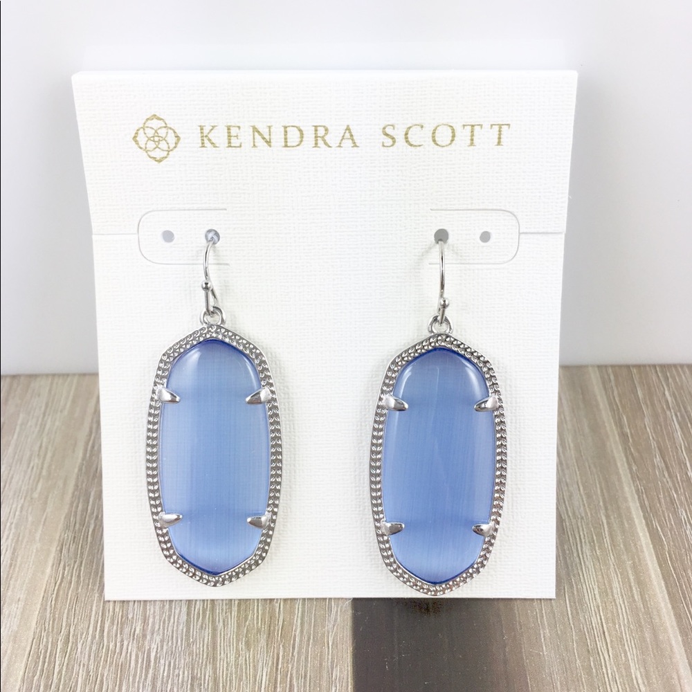 Kendra Scott Elle periwinkle silver earrings